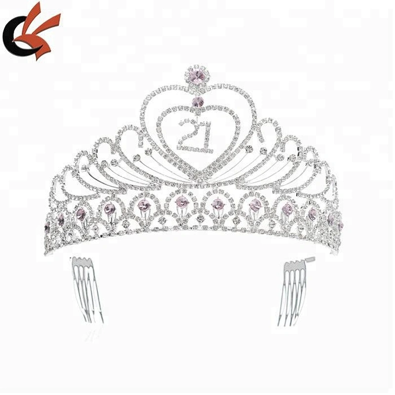 TWENTY-ONE 21 BIRTHDAY PARTY RHINESTONE TIARA CROWN