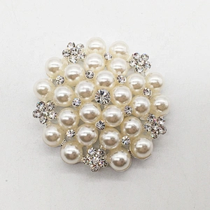 ladies women fancy flower sandal decoration pearl jewelry buckle for shoes
