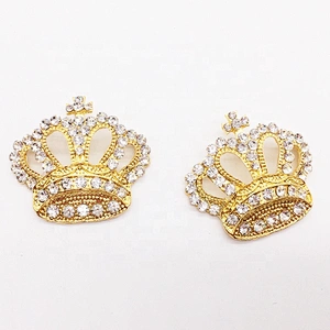 popular style rose gold crown brooch for wedding rhinestone crystal buckle