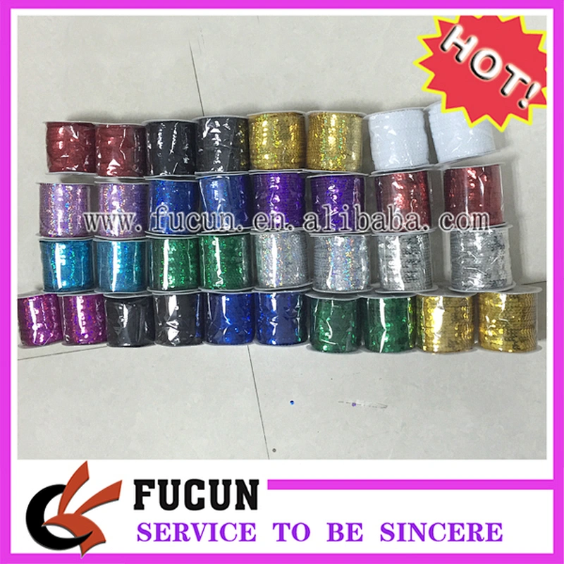 Hot selling 6mm flat round PVC paillette sequins trimming for garment