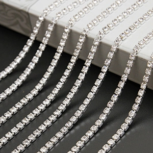 high quality garment accessory SS6-SS40 cup chain rhinestone metal trimming crystal cup chain