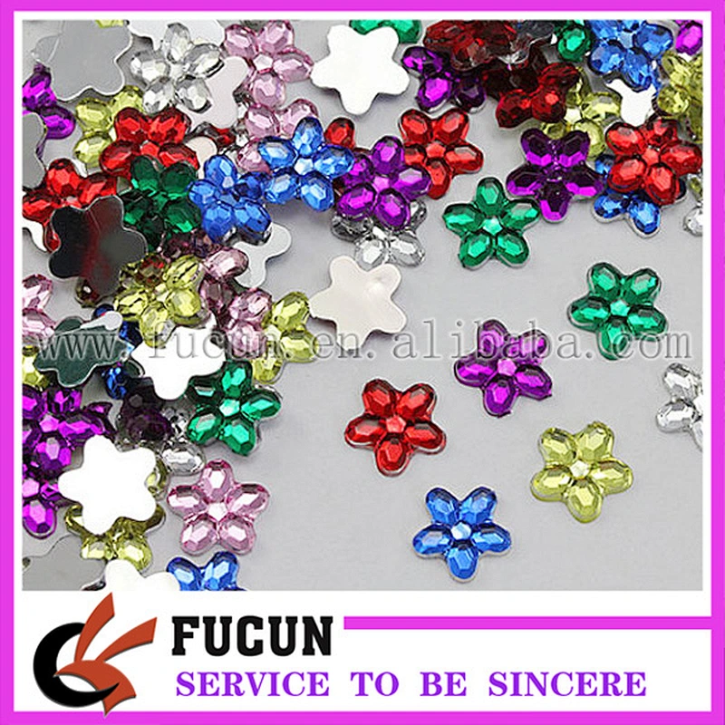 High Quality Crystal Clear Flat Back Octagon round drop heart shape Loose Acrylic Jewels