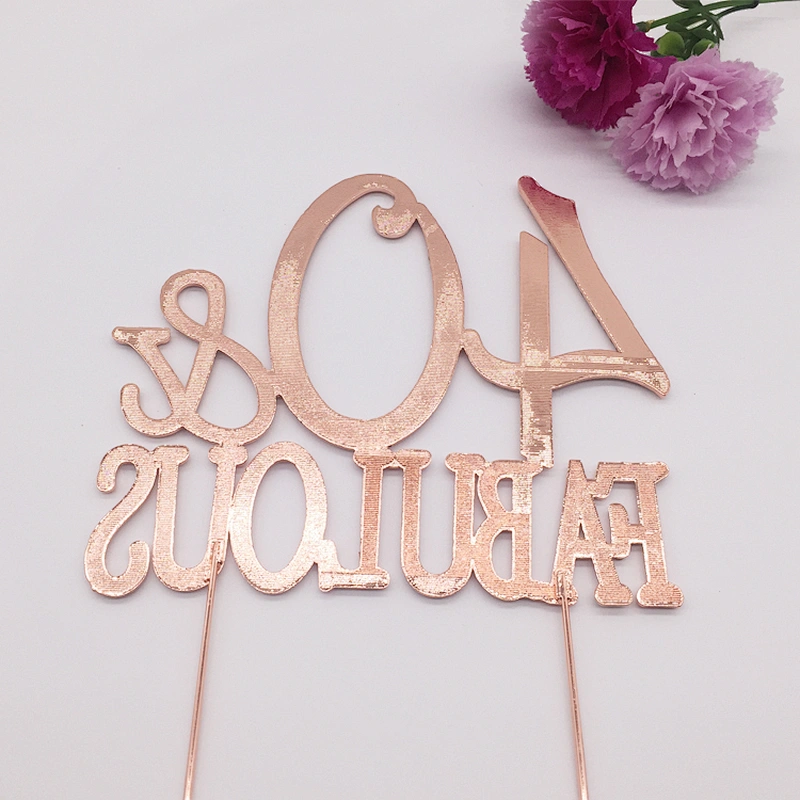 Custom Wedding Celebration Birthday Decor Rose Gold Rhinestone Monogram Wedding Cake Topper