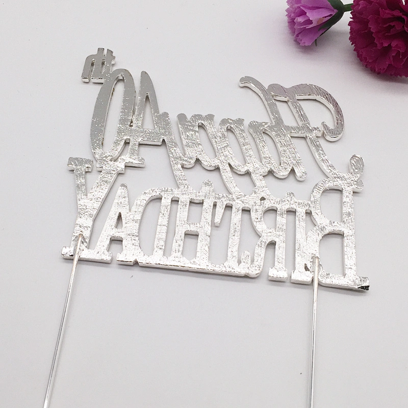 Large size 40th 50th 60th 70th 80th birthday party cake accessory happy birthday monogram cake topper