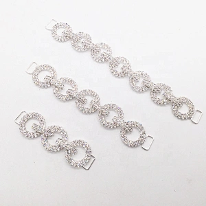 Made in China Top Quality Bikini Accessories Circle Crystal Rhinestone Connector For Bikini Suits