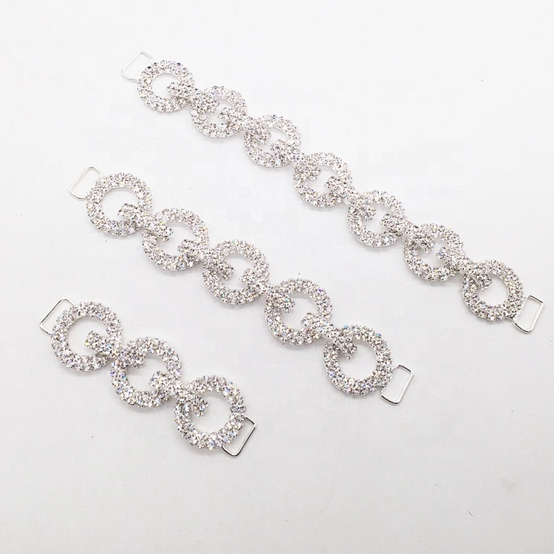Made in China Top Quality Bikini Accessories Circle Crystal Rhinestone Connector For Bikini Suits