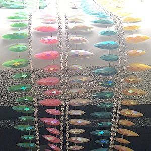 High Quality Sew On resin stones Trim Chain for DIY Wedding Dresses Bags Decoration