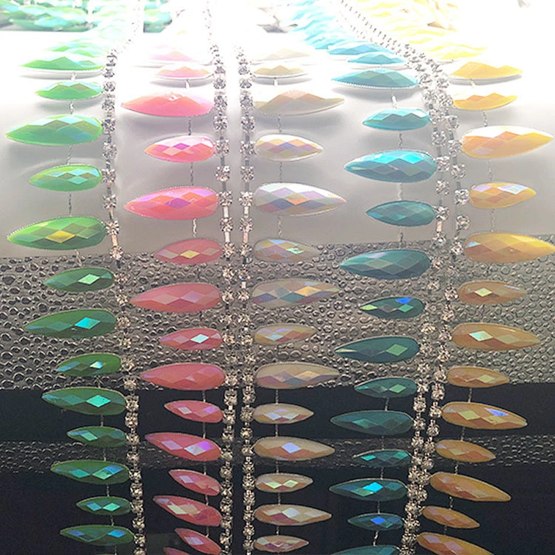 High Quality Sew On resin stones Trim Chain for DIY Wedding Dresses Bags Decoration