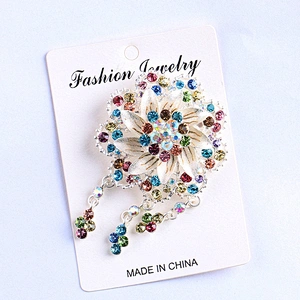 Costume Jewelry Muslim women head-dresses decorative colored brooch