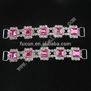 2017 Hot Sale!high Quality Various Styles color Rhinestone Bikini Connectors For Swimwear decoration