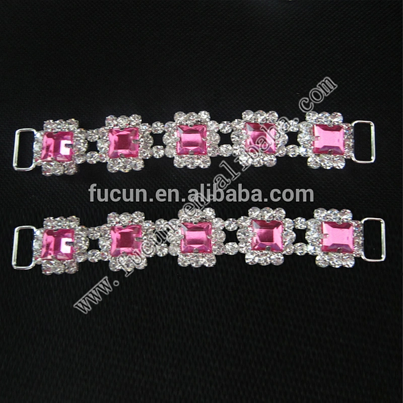 2017 Hot Sale!high Quality Various Styles color Rhinestone Bikini Connectors For Swimwear decoration