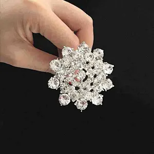 Sparking Rhinestone Wedding Bridal Crystal flower Brooch Pins Bouquet