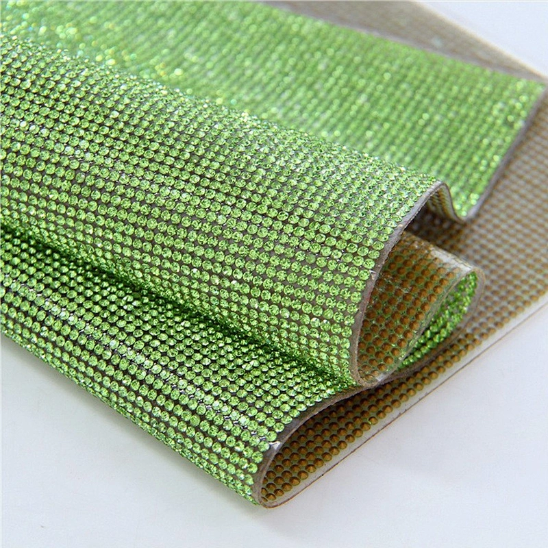 hot fix adhesive glue rhinestone garment accessories olivine crystal diamond hotfix rhinestones sheet wholesale