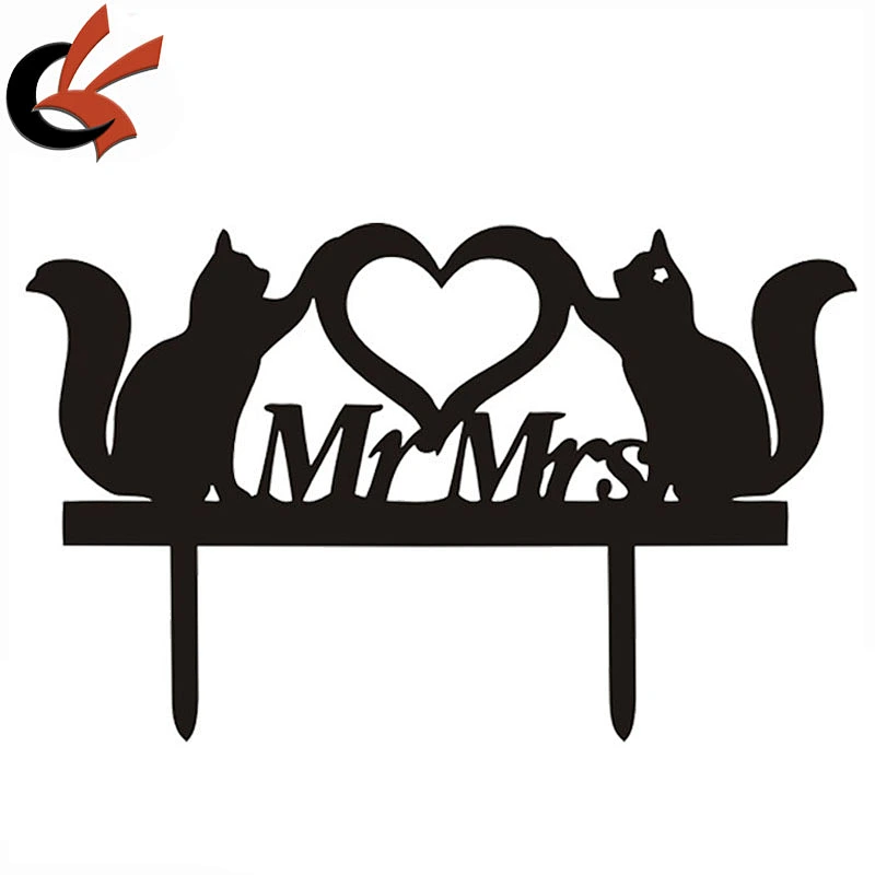 Unique Mr & Mrs lovely wedding Acrylic cake topper