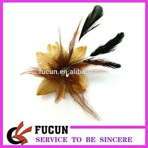 handmade women lady bridal wedding party fascinator hair clip feather accessory