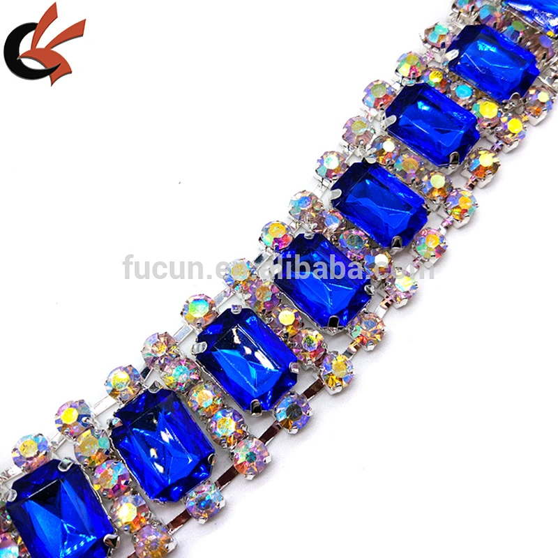 plating gold 8 shape rhinestone oktant trimming for decoration