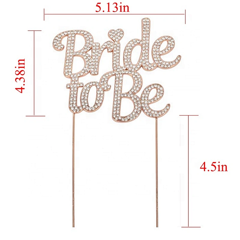 Wholesale Wedding Monogram 4.28inch Rose gold Meant to Be Rhinestone Cake Topper