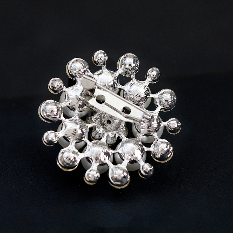 Faux Pearl Flower Embellishments Flatback Pearl Buttons for Wedding Party Home Decoration and DIY Crafts