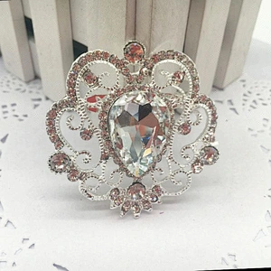 Sparkly Bridal Crystal Diamante Brooch For Wedding Invitation decoration