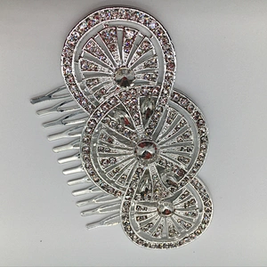 Factory Wholesale zinc alloy Rhinestone bridal Crystal Hair Comb