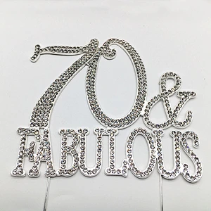 birthday party supplies 70  fabulous  rhinestone cake topper wedding
