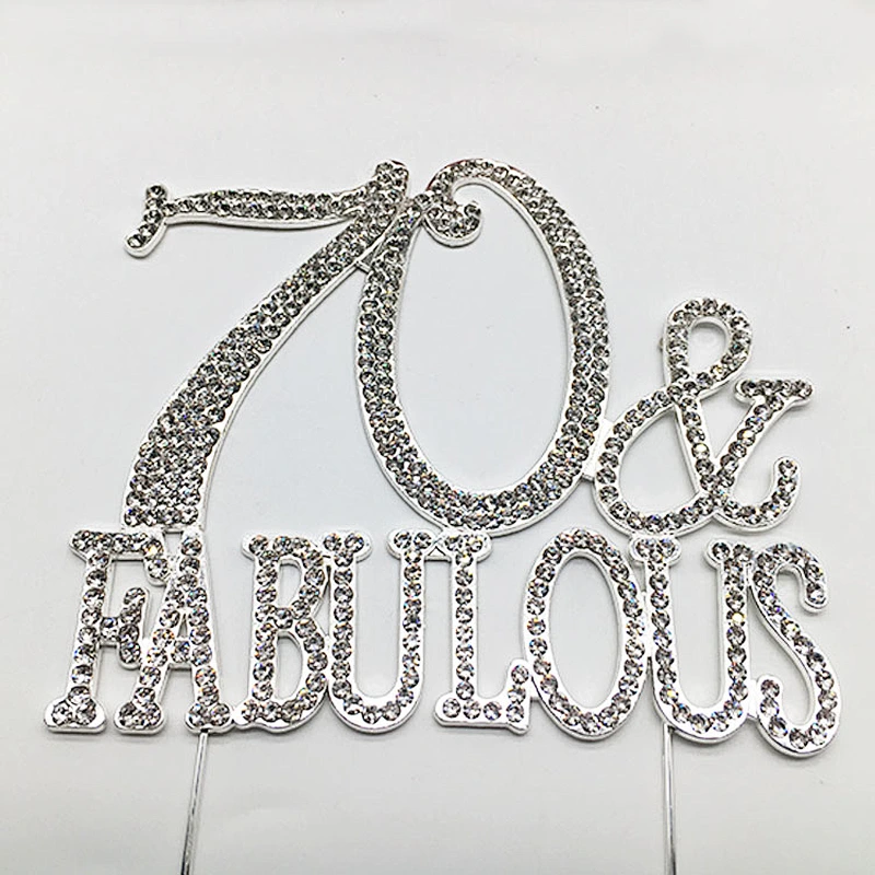 birthday party supplies 70  fabulous  rhinestone cake topper wedding