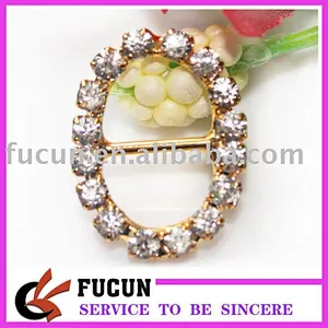 10mm oval shape rhinestone slider buckles