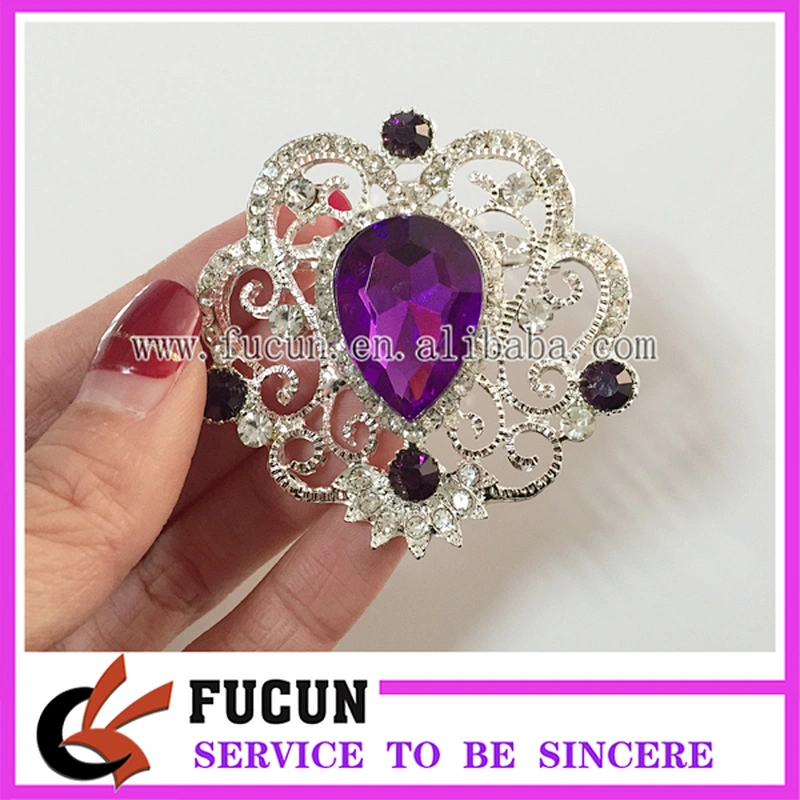 fashionable jewelry bridal invitation decorative brooches wedding crystal vintage brooch