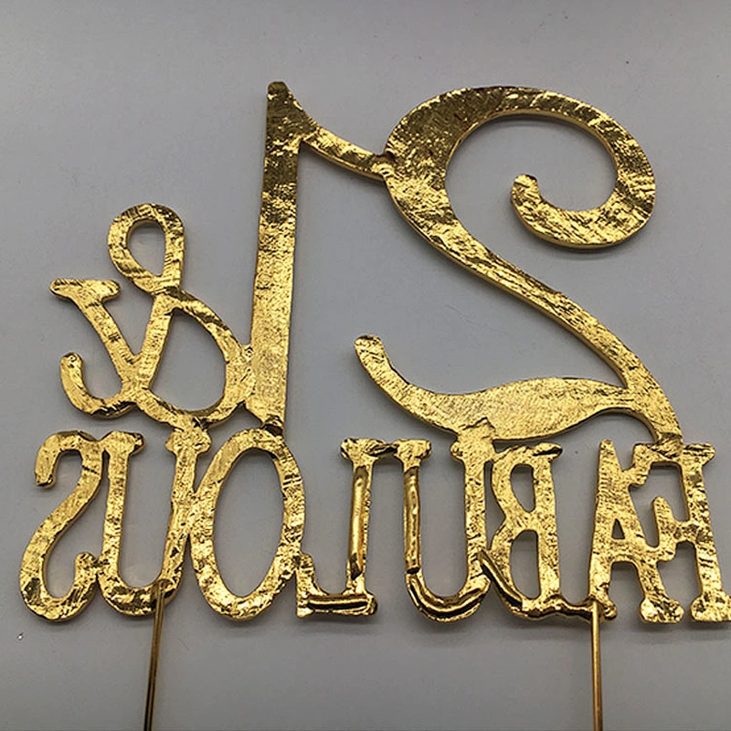 2019  newest  style  Birthday party decoration crystal 21  fabulous  cake topper