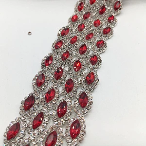 shiny strass chain chaton crystal diamond rhinestone bridal trimmings chain