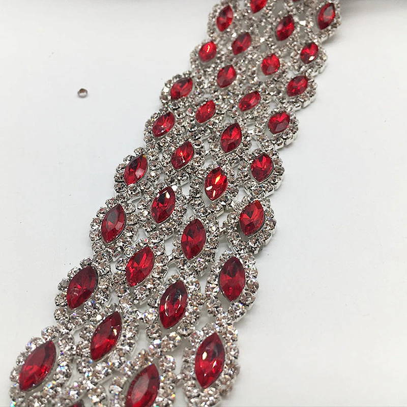 shiny strass chain chaton crystal diamond rhinestone bridal trimmings chain