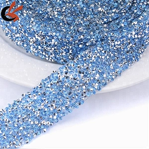 Iron On Rhinestone Chain Trimming rhinestone appliques Garment Accessories