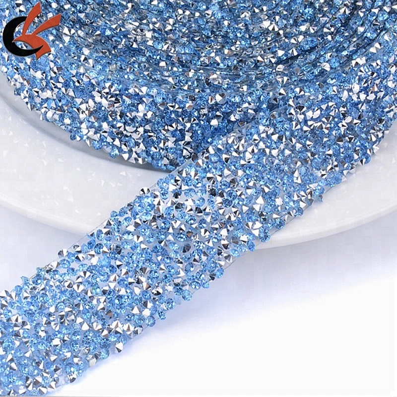 Iron On Rhinestone Chain Trimming rhinestone appliques Garment Accessories