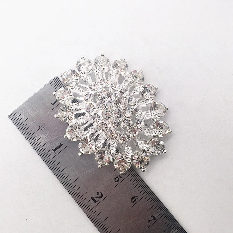 Hot sale clear diamante rhinestone clothing accessories brooch pins