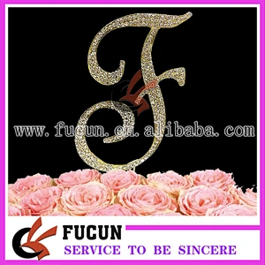 Gold Or Silver Frozen Wedding Favors Rhinestone Cake Toppers For Cake Decoration