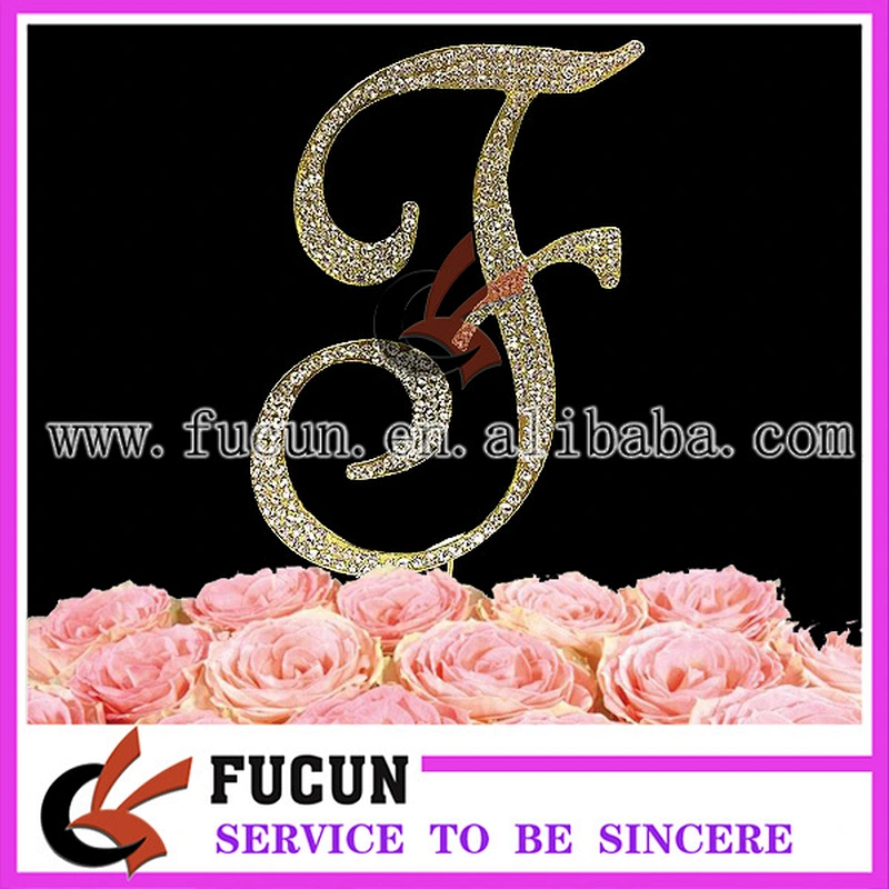 Gold Or Silver Frozen Wedding Favors Rhinestone Cake Toppers For Cake Decoration