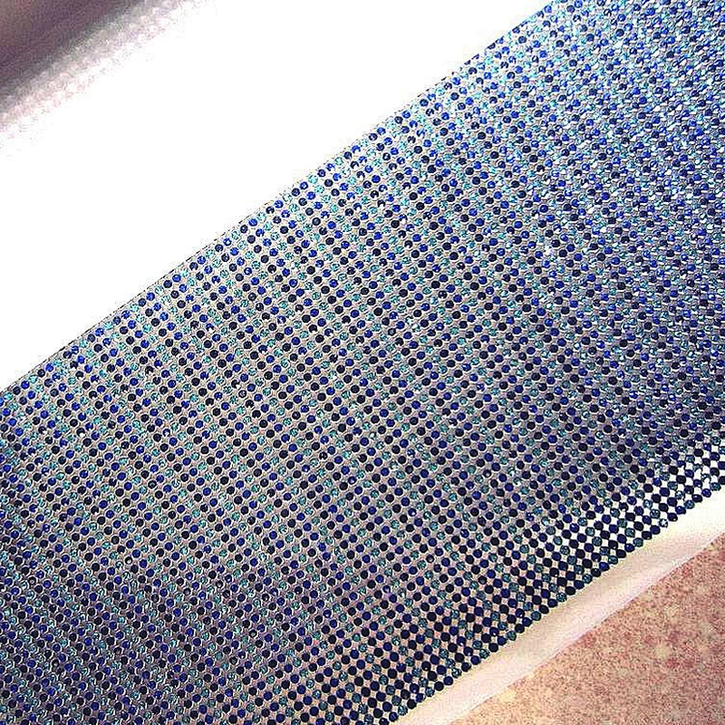 Factory Sale 3mm Assorted Color Hotfix Rhinestone Aluminum Mesh for Decorative