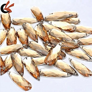 10 *30mm Sew On Crystal Stones Flatback Acrylic Gems for Clothes Crafts