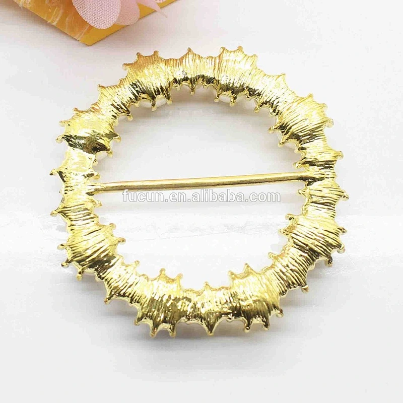 New style shiny gold plating diamond rhinestone chair sash buckle for decoration