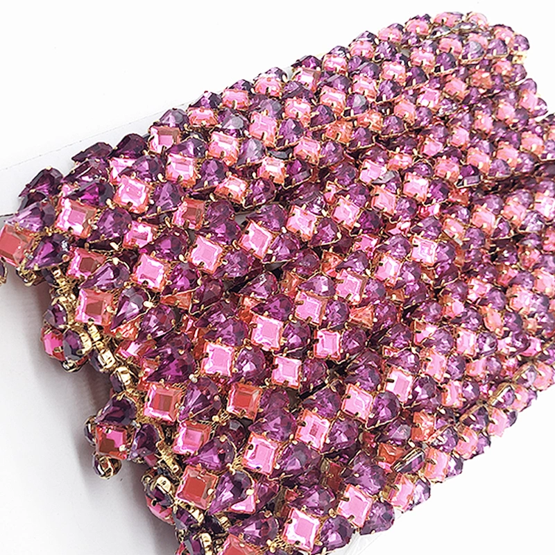 Rhinestone Chain Garment Accessories trimming 10yards/roll crystal Rhinestone Chain