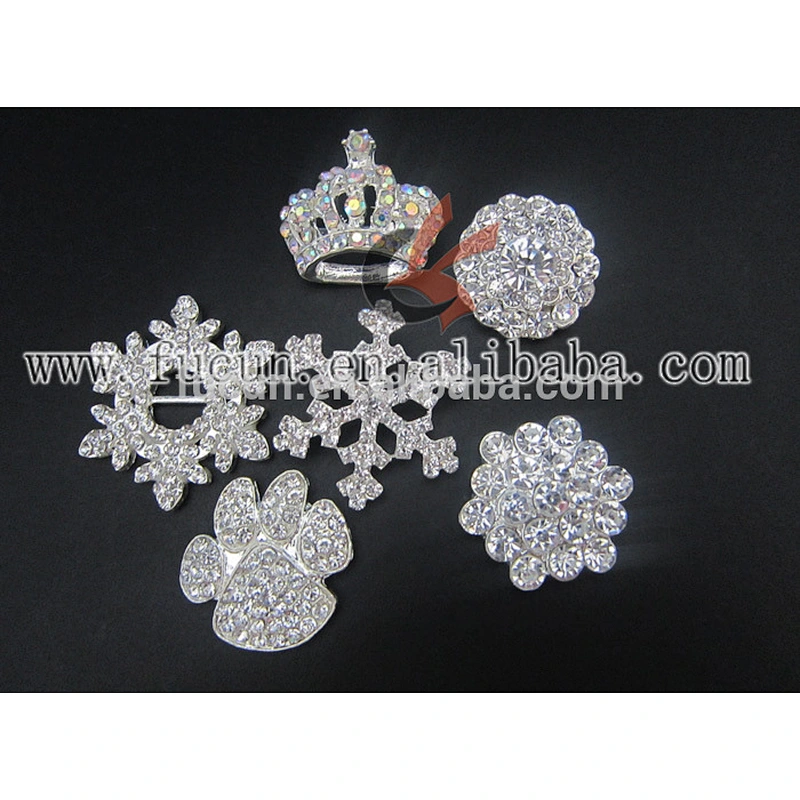 customized small acrylic/pearl rhinestone button brooch pins for wedding