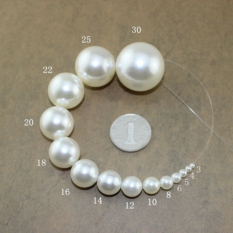 Wholesale Round ABS Ivory Imitation plastic Pearl Beads for DIY craft decoration