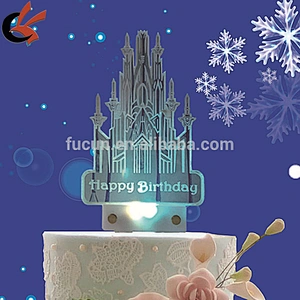 Wholesale Party Decoration Happy Birthday Acrylic Led cake toppers