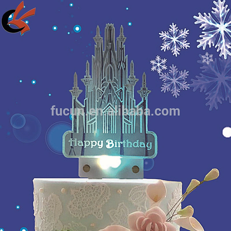 Wholesale Party Decoration Happy Birthday Acrylic Led cake toppers