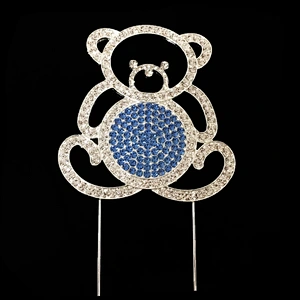 Wholesale New items Hot sale Diamante bear cake topper for child party