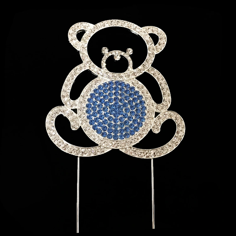 Wholesale New items Hot sale Diamante bear cake topper for child party