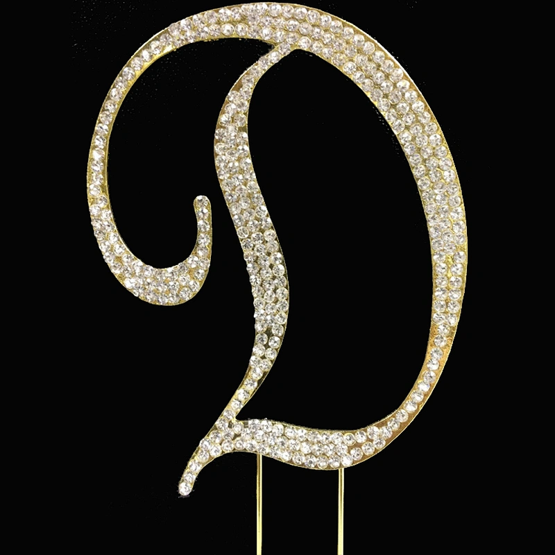 A to Z Rhinestone Monogram Wedding Jewelry Letter Initial Alphabet Cake Topper