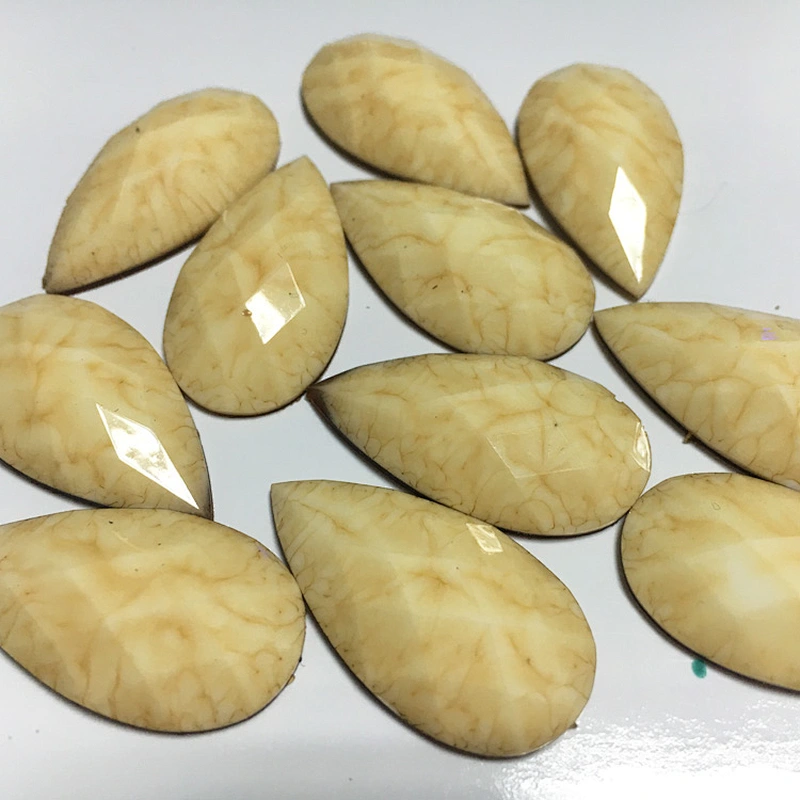 hot fix 20*30mm teardrop sew on epoxy resin stone