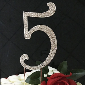 High quality Bling Cake Decoration Crystal Rhinestone Cake Topper