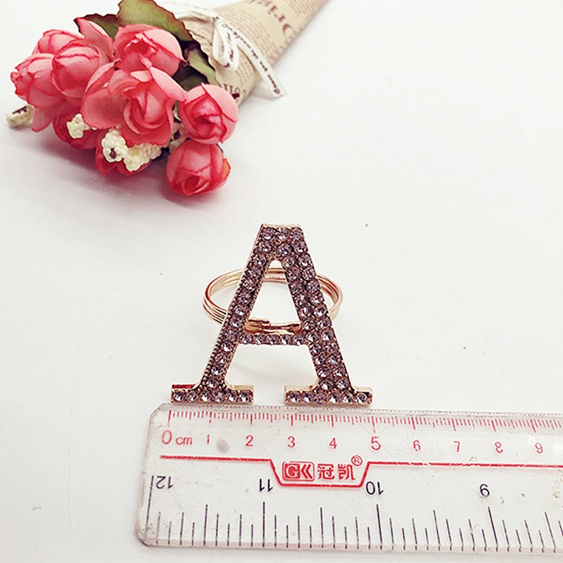 Bulk Wholesale custom gold letter rhinestone napkin holder napkin rings